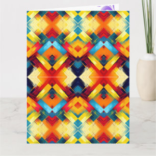 Tarjeta Vibes antiguas en colores: elegantes formas geomét