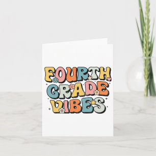 Tarjeta Vibes de cuarto grado - Equipo de 4º grado Retro 1