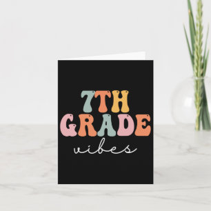 Tarjeta Vibes de grado retro Groovy mujeres felices primer
