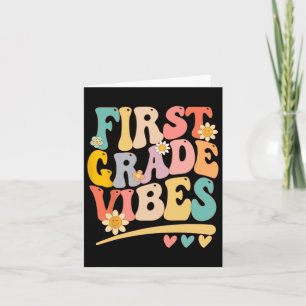 Tarjeta Vibes De Primer Grado Para Chicas Niños De Primer 