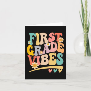 Tarjeta Vibes De Primer Grado Para Chicas Niños De Primer