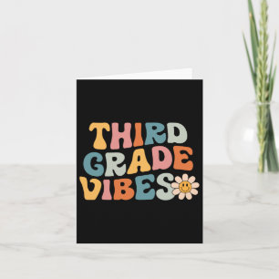 Tarjeta Vibes Grado - Equipo De 3er Grado Retro Primer Día