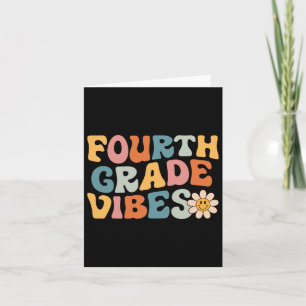 Tarjeta Vibes Grado - Equipo De 4º Grado Retro Primer Día 