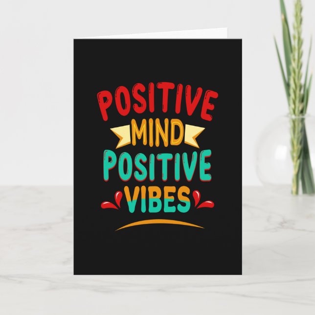 Tarjeta Vibes positivas de mente positiva (Anverso)