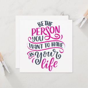 Tarjeta Vibes positivas: sé la persona que quieres tener