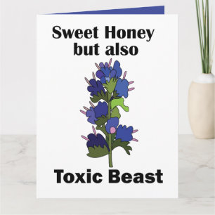 Tarjeta Víbora Bugloss Miel Dulce Bestia Tóxica Divertida