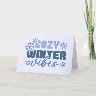 Tarjeta Vibraciones Acogedoras de Invierno - Tipografía de