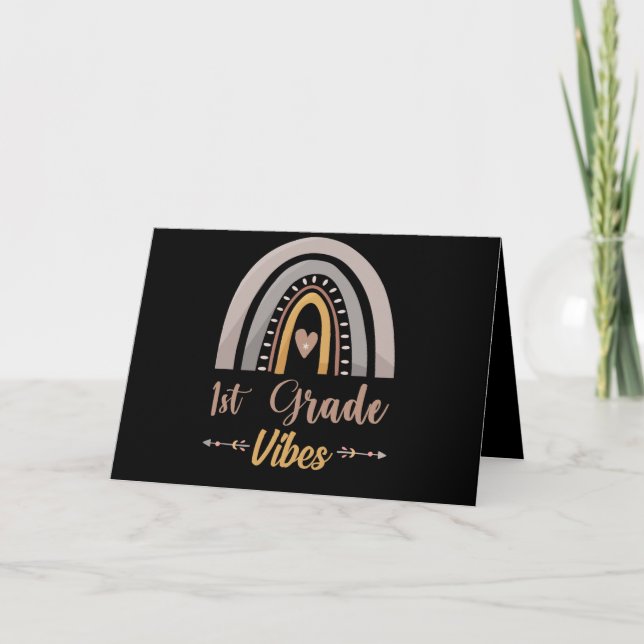 Tarjeta Vibraciones de 1er Grado Arcoíris Primer Grado Reg (Anverso)