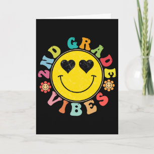 Tarjeta Vibraciones de 2do Grado Cara Feliz Sonrisa Regalo