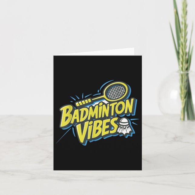 Tarjeta Vibraciones de bádminton lanzadera  (Anverso)