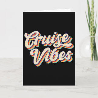 Tarjeta Vibraciones de crucero divertidas para chicas de v