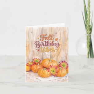 Tarjeta Vibraciones de cumpleaños de otoño