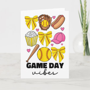 Tarjeta Vibraciones de Día de Juego Coquette Lazo Suave Ma