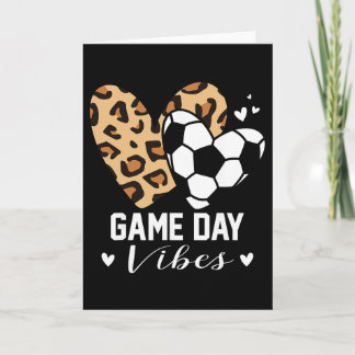 Tarjeta Vibraciones de Día de Juego Funny Soccer Mamá Cora