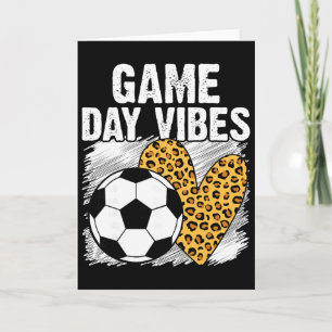 Tarjeta Vibraciones de Día de Partido de Fútbol Leopardo D