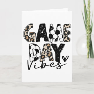 Tarjeta Vibraciones de día de partido de fútbol para mujer