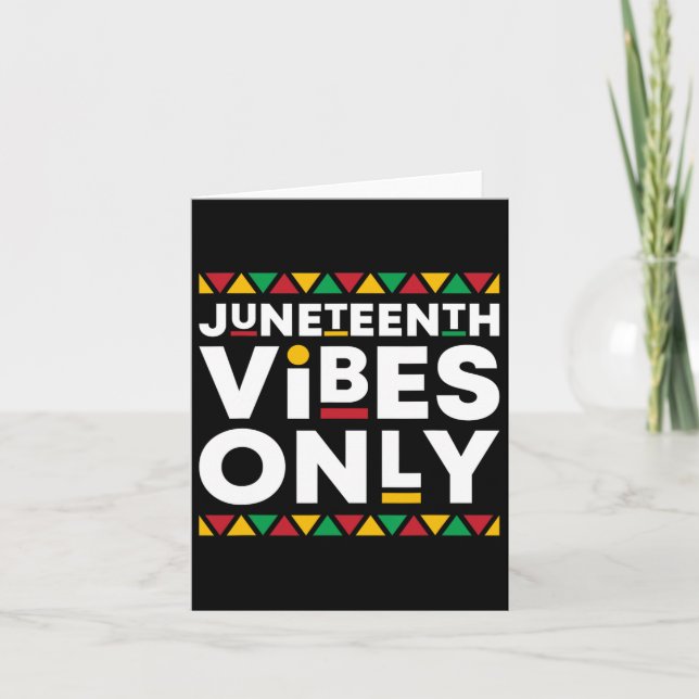 Tarjeta Vibraciones de Juneteenth Solo Historia Afroameric (Anverso)