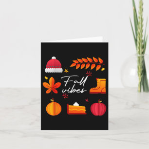 Tarjeta Vibraciones de Otoño Acogedor Temporada de Otoño C