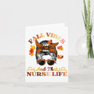 Tarjeta Vibraciones de Otoño Y Ese Peinado Desordenado de
