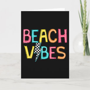 Tarjeta Vibraciones de Playa Hola Vacaciones de Verano Chi