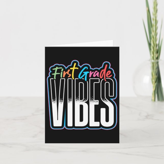 Tarjeta Vibraciones de Primer Grado Profesor Estudiante 1e (Anverso)