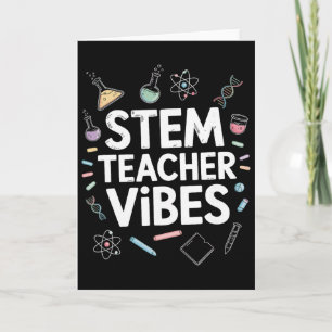 Tarjeta Vibraciones de profesor de Stem, enseñanza de mate