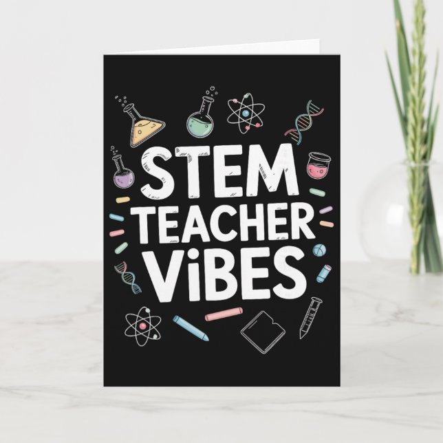 Tarjeta Vibraciones de profesor de Stem, enseñanza de mate (Anverso)