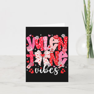Tarjeta Vibraciones de San Valentín Coquette Lazo Día de S