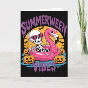 Tarjeta Vibraciones de Summerween Esqueleto Flamenco Espel