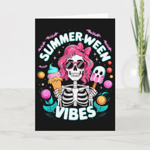 Tarjeta Vibraciones de Summerween Esqueleto Vacaciones Esp