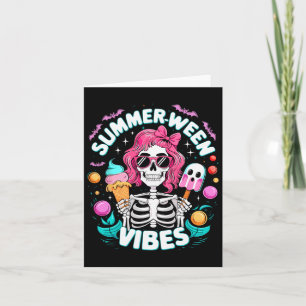 Tarjeta Vibraciones de Summerween Esqueleto Vacaciones Esp