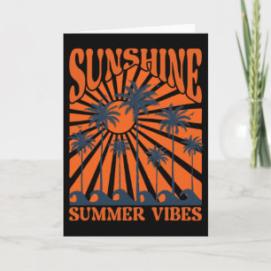 Tarjeta Vibraciones de Verano, Ola de Puestas de Sol, Para