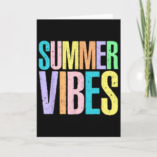 Tarjeta Vibraciones de Verano Playa de Hawái Vacaciones Fa