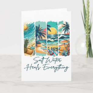 Tarjeta Vibraciones de Verano Vacaciones en la Playa el Ag