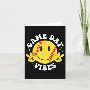Tarjeta Vibraciones del Día del Juego Cara Sonriente Mamá