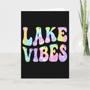 Tarjeta Vibraciones del lago Mujeres divertidas pescando e