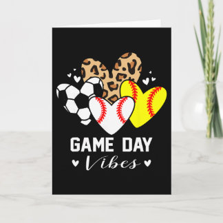 Tarjeta Vibraciones Divertidas De Día De Juego Vende Coraz