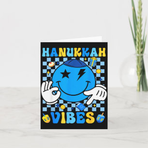 Tarjeta Vibraciones geniales de Hanukkah Chanukah Pijama F