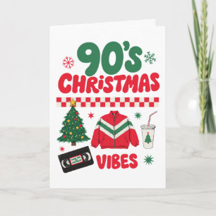 Tarjeta Vibraciones Navideñas Retro Nostalgia Chándal VHS