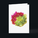 Tarjeta Vibrant Abstract Floral Greeting Card<br><div class="desc">Gorgeous vivid abstract floral image on the front of the card. Original artwork created with alcohol inks,  similar to a very bright watercolor.
Inside is blank.</div>