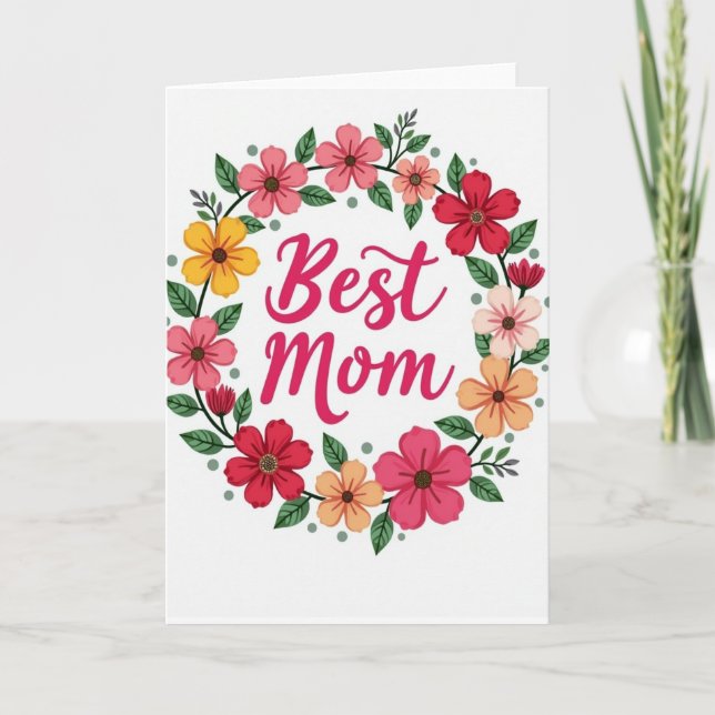 Tarjeta Vibrant Moms Day Card (Anverso)