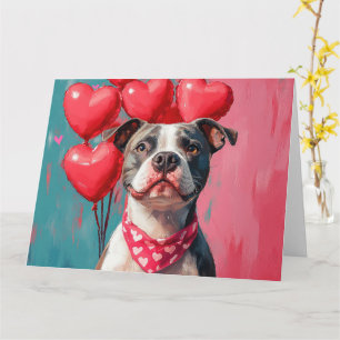 Tarjeta Vibrante American Staffordshire Terrier Pop-Art