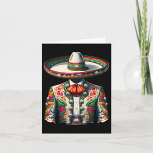 Tarjeta Vibrante Charro Mexicano Suit Mariachi Tradicional