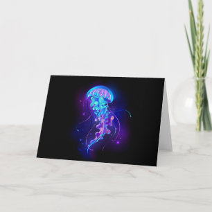 Tarjeta Vibrante color Glustre medusas