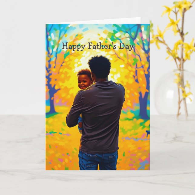 Tarjeta vibrante del Día del Padre (flor amarilla)