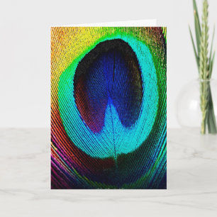 Tarjeta Vibrante Feather Peacock