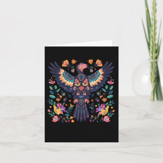 Tarjeta Vibrante Ilustracion De Arte Folclórico De Un Pája