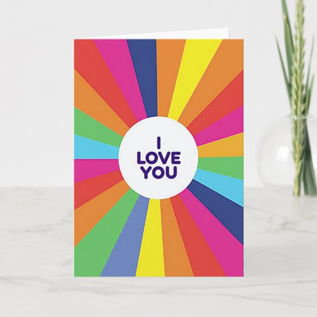 Tarjeta vibrante romántica Te Amo (Anverso)