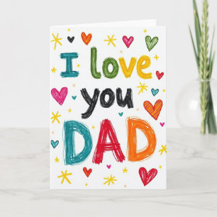 Tarjeta Vibrante Te Amo Papá