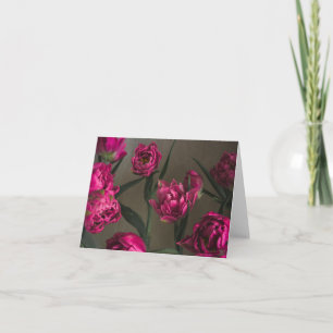 Tarjeta Vibrantes y elegantes tulipanes magenta, foto de a